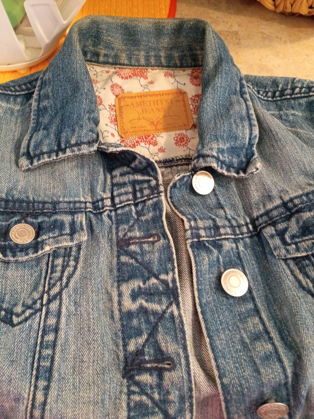 Amethyst Jeans Light Blue Denim Jean Jacket - Picture 14 of 15